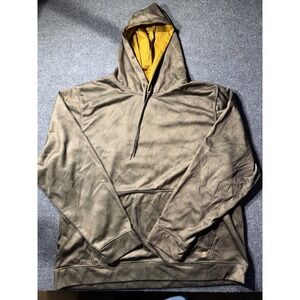 Z-Line Mens Performance Hoodie Olive Green Geometric Pattern Pullover XL